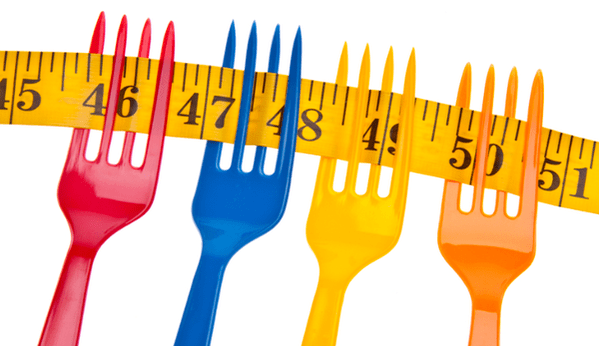 the centimeter on the forks symbolizes weight loss on the Dukan diet
