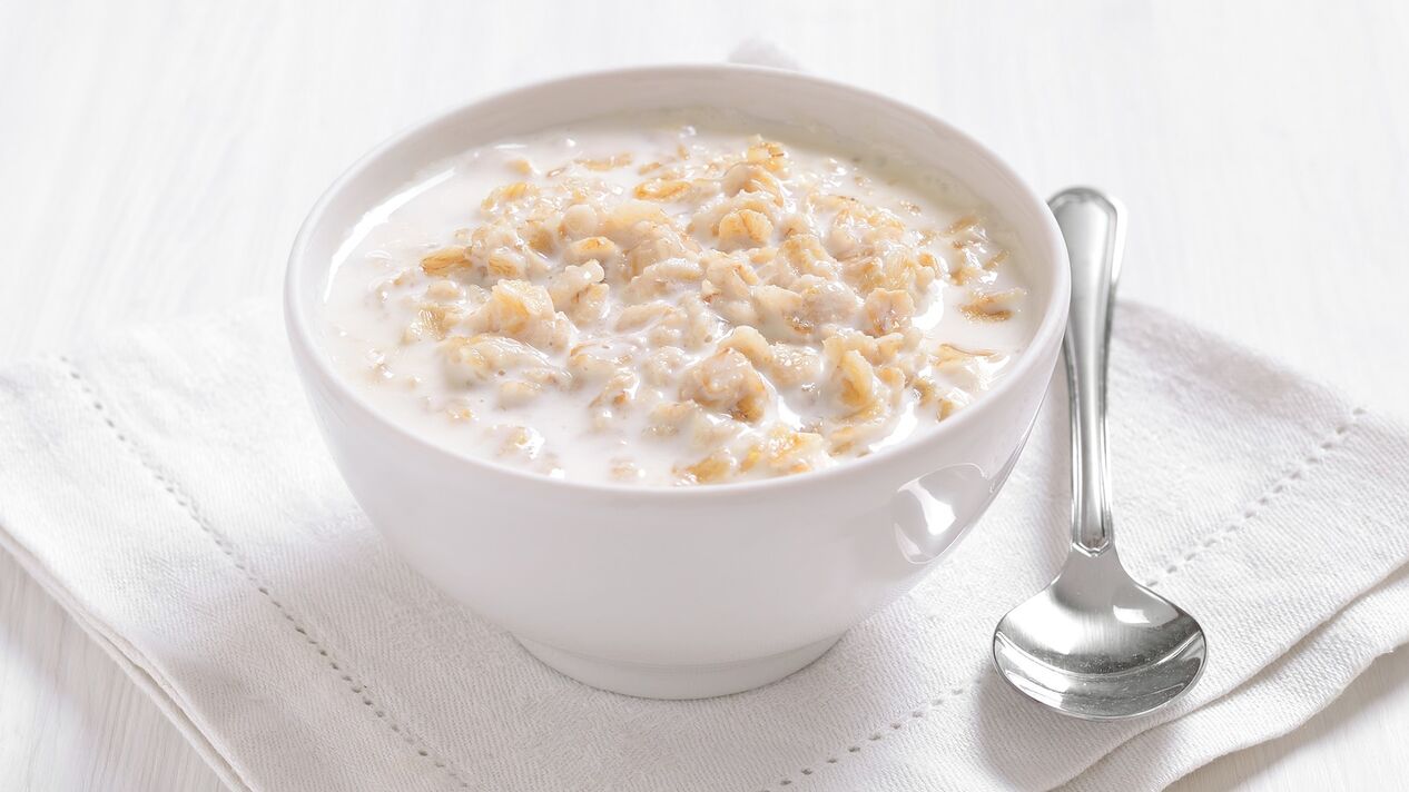 porridge is the main menu for gastritis of the stomach