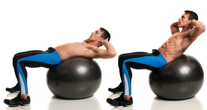 For the upper abdominal press, the twist on the ball is perfect