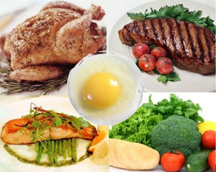 Dishes included in the 14-day protein diet menu for weight loss